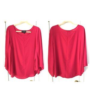 NWT Artizan Robin Barré Pink Tunic Bell Sleeve Size M/L Made in Canada